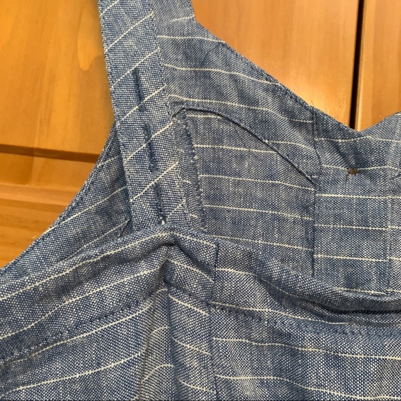 Romeo + Juliette Couture Linen Blend Jumpsuit Size Small Blue/Ivory NWT - Picture 11 of 13